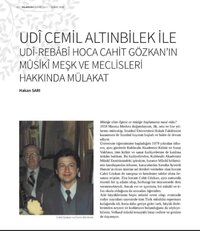 Cemil Altınbilek ile Hoca Cahit Gözkan'ın Musiki Meşk ve Meclisleri hakkında mülakat